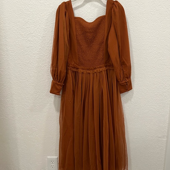 Ivy City Co. Rust Florence Medium Midi Dress - Picture 9 of 12